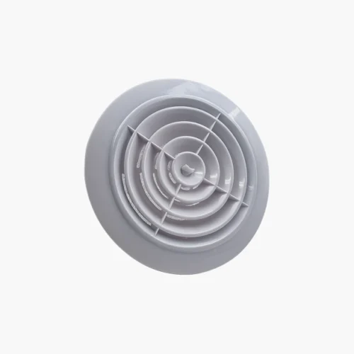 غطاء مفرغة سقفي دائري مع شبكة حماية – PVC