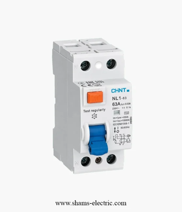 Elcb-2p-chint 1 قاطع تسرب أرضي CHINT– RCCB – ELCB – 2P