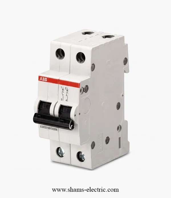 جوزة ثنائية  – قاطع دورة (MCB) – ABB – 2P