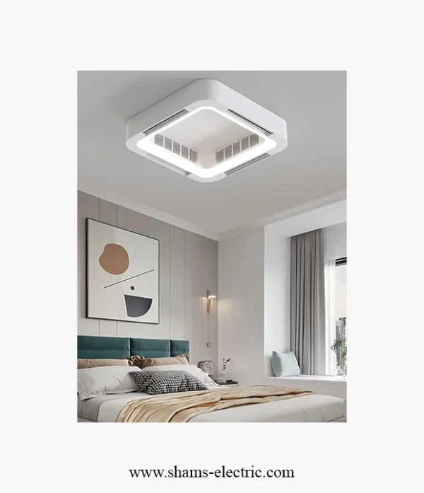 مروحة سقفية ظاهرية  مع إضاءة LED