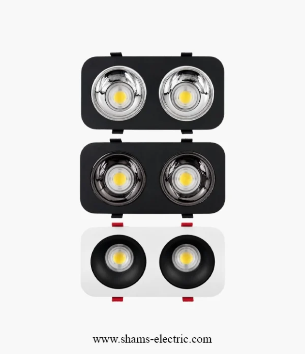 سبوت لايت G03 مزدوج5 - شمس الكتريك سبوت لايت COB مزدوج موديل G03 – بترى